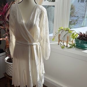 DKNY Cream Wrap Dress